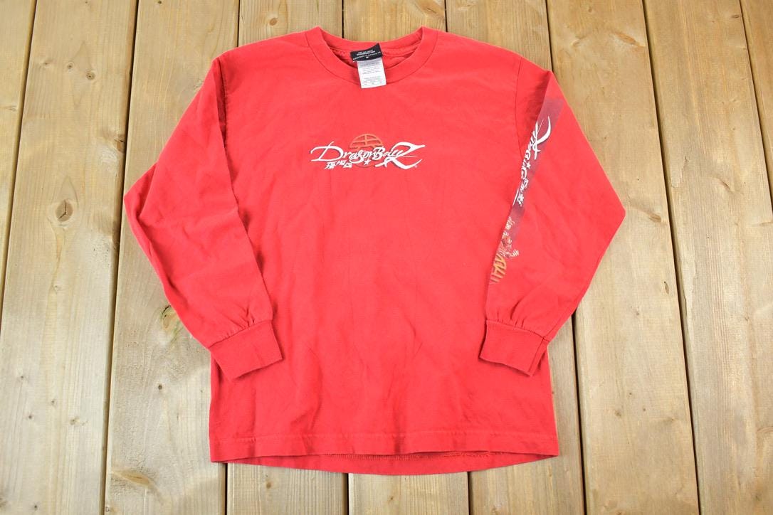Vintage Y2K Dragon Ball Z Souvenir Single Stitch Graphic Print Long Sleeve T-Shirt