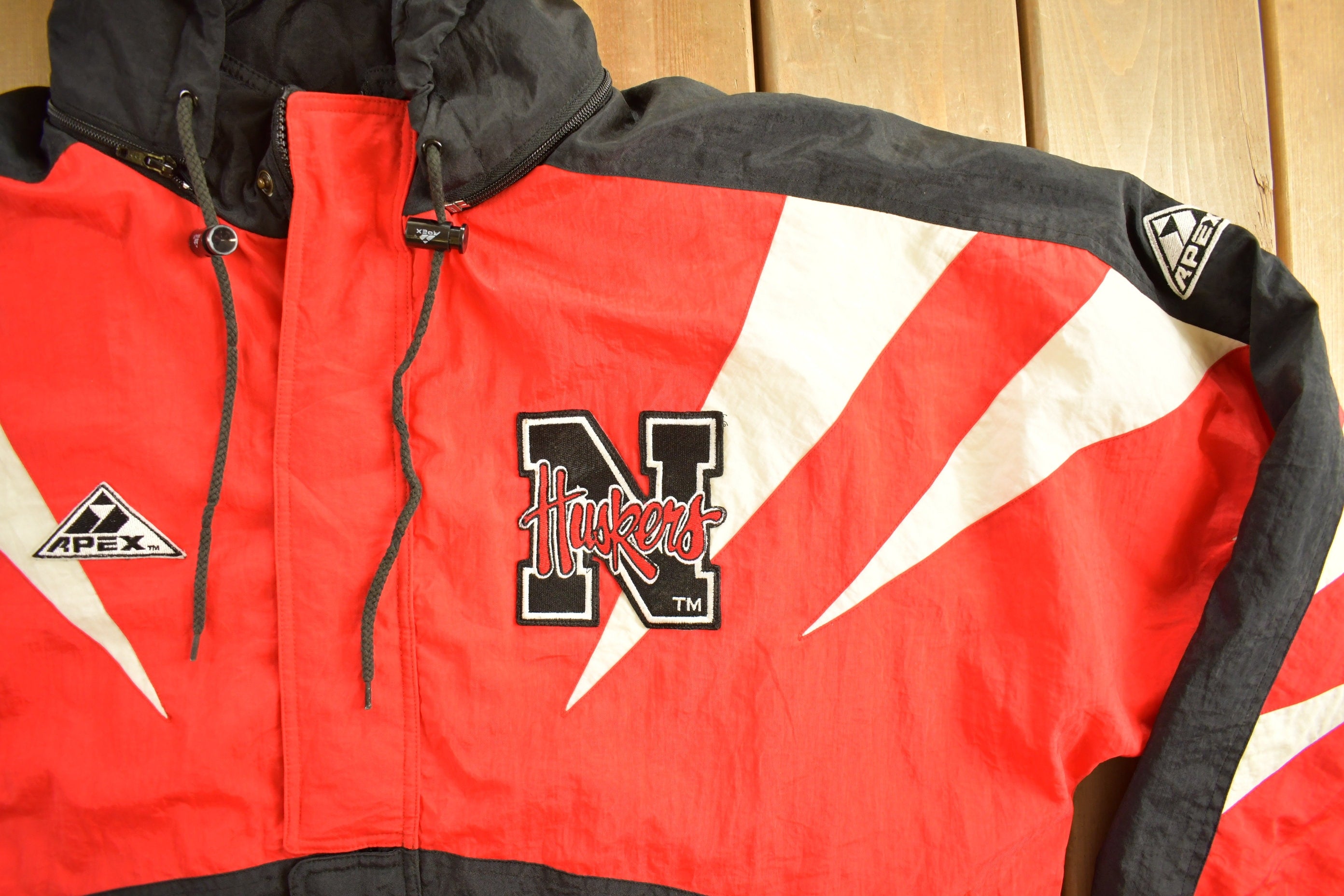 Vintage 1990s Nebraska Huskers NCAA Apex One Puffer Jacket