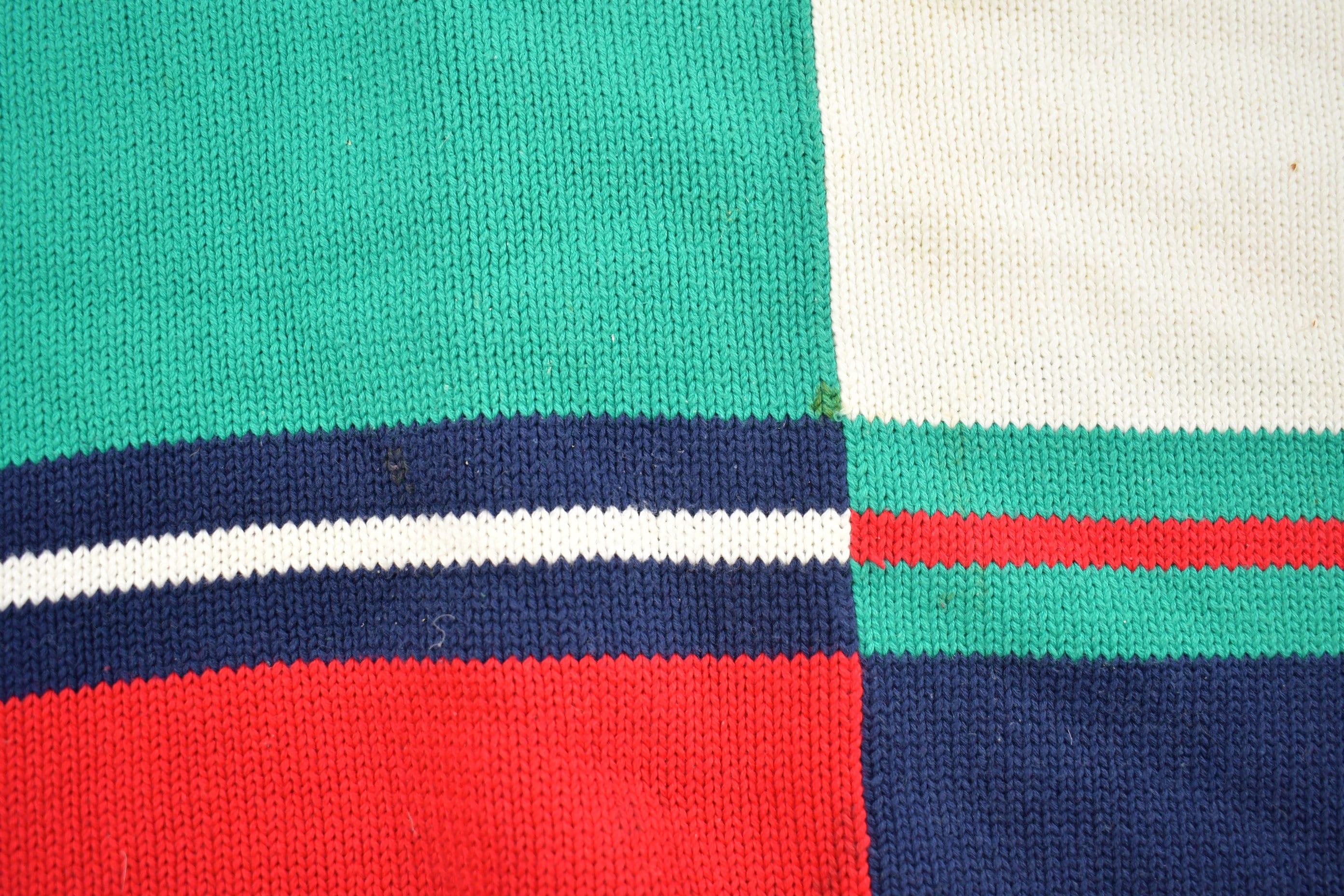 Vintage 1990s Knitted Color Block Crewneck Sweater