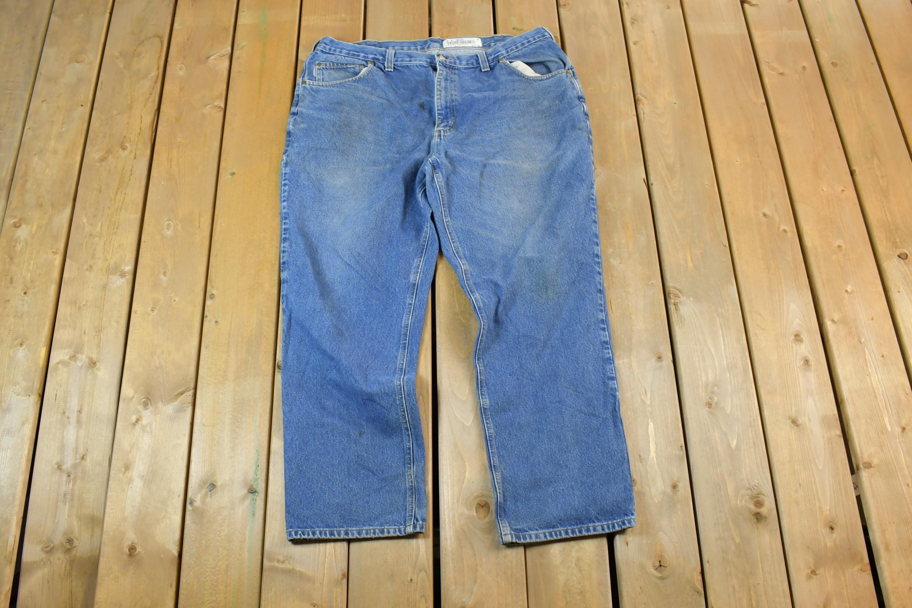 Vintage 1990s Carhartt Work Denim Jeans Size 42x32