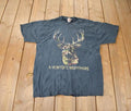 Vintage 1990s Hunters Nightmare Buck Distressed Graphic T-Shirt Made In USA