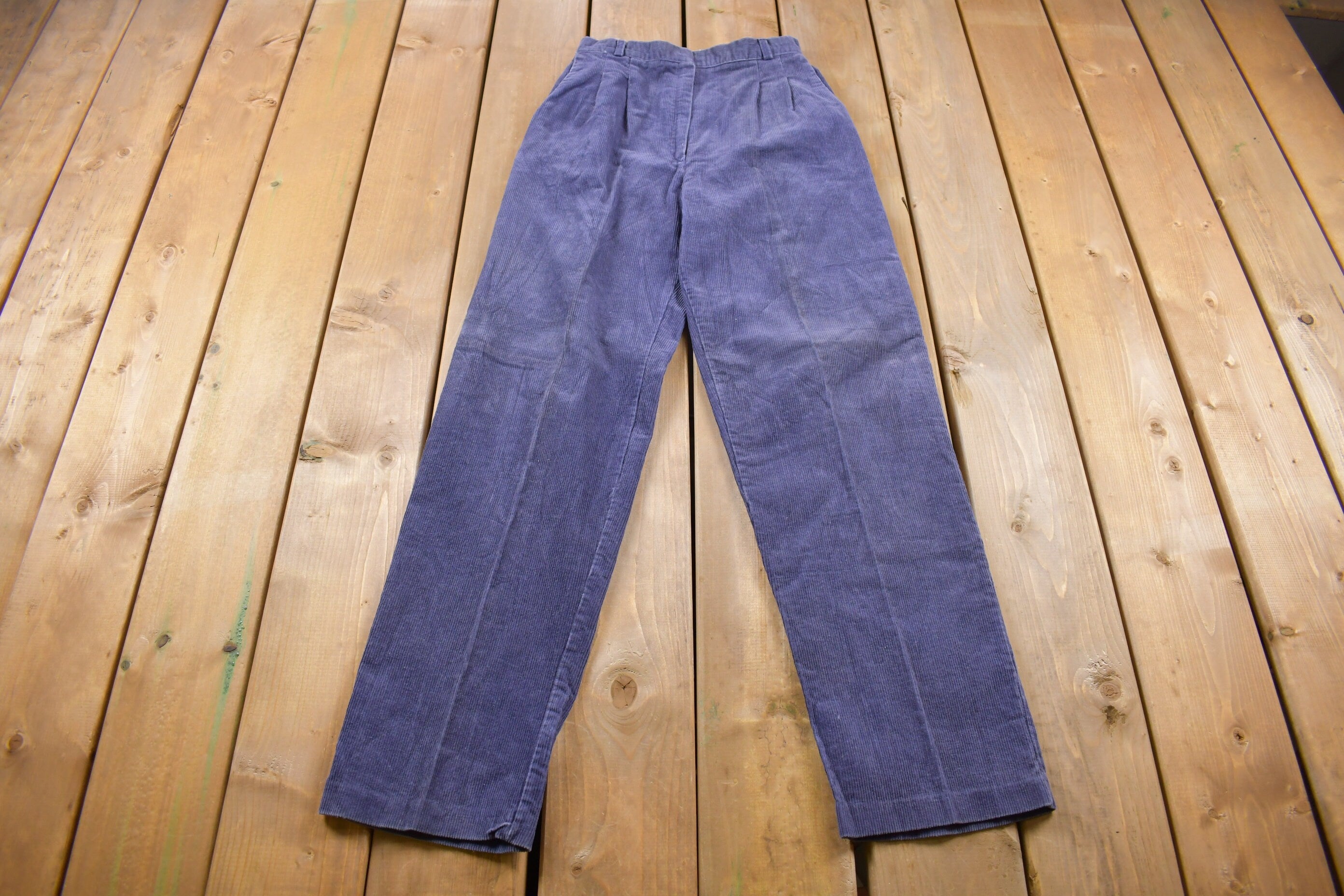 Vintage 1980's Pleated Corduroy Pants 24 x 31