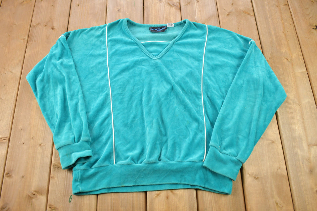 Vintage 1990s Blank Velour Sweatshirt