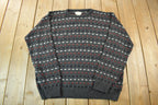 Vintage 1990s Crossings Knit Abstract Pattern Crewneck Sweater