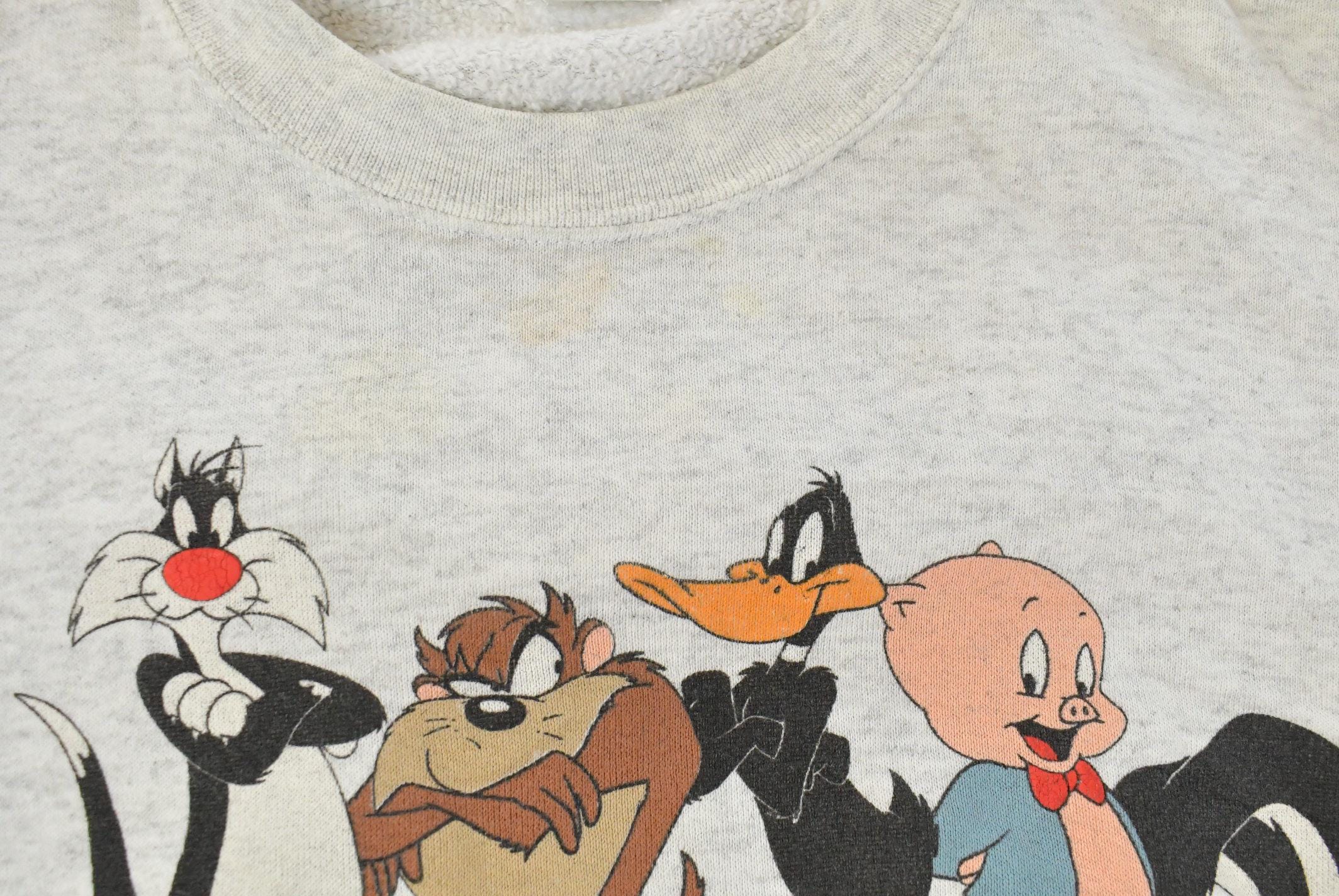 Vintage 1990s Georgetown Hoyas Looney Tunes Collegiate Crewneck Sweatshirt Men's 2XL