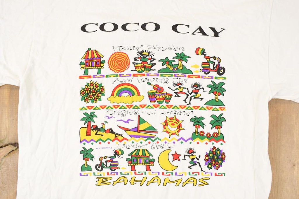 Vintage 1990s Coco Cay Souvenir Travel T-Shirt Men's M