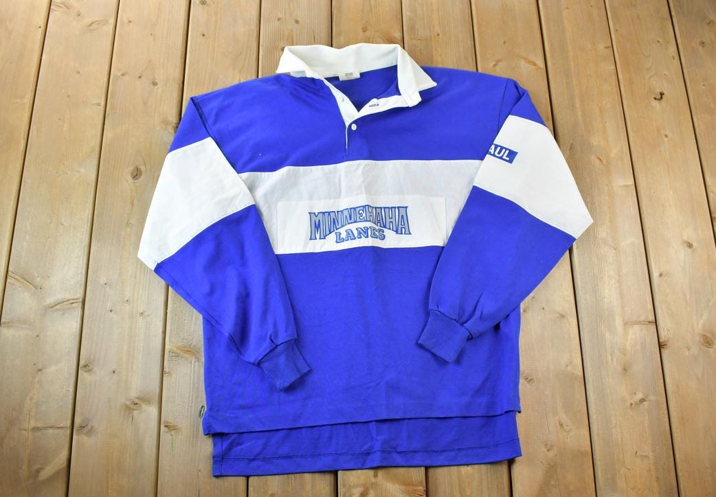 Vintage 1990s Minnehaha Lanes Button Up Long Sleeve Shirt