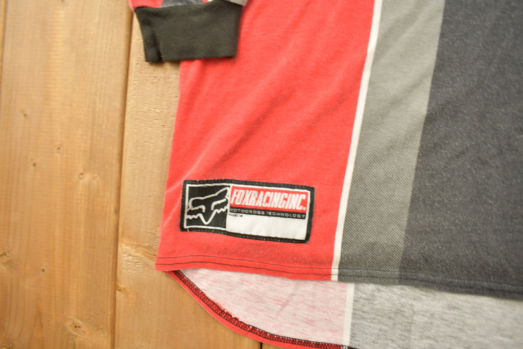Vintage 1990s Fox Racing All Over Print Graphic Long Sleeve Shirt