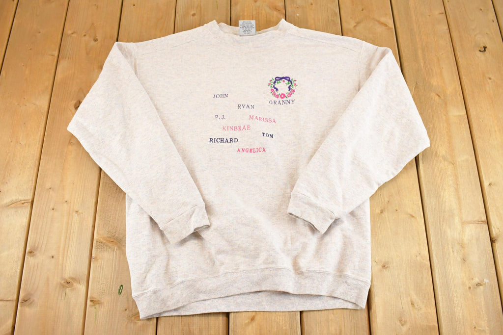Vintage 1990s Cute Grandma Souvenir Crewneck Sweatshirt Womens M