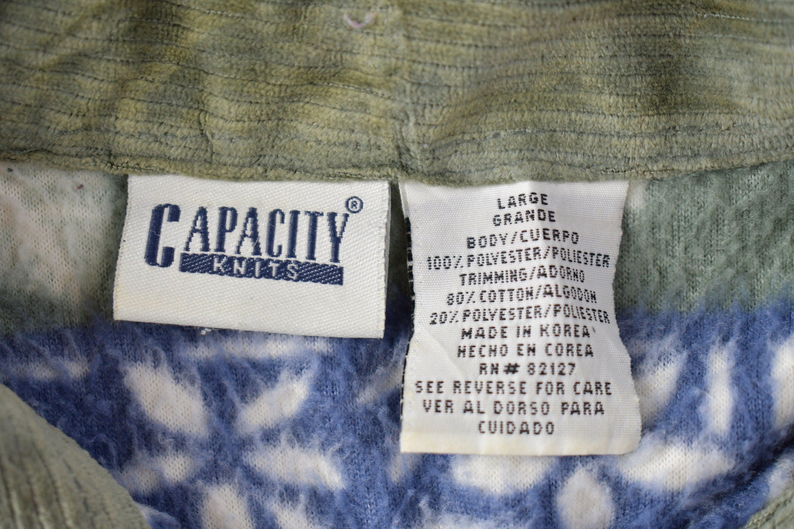 Vintage 1990s Fleece Button Up Sweater