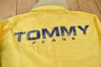 Vintage 1990s Tommy Jeans Yellow Snap Button Windbreaker Jacket