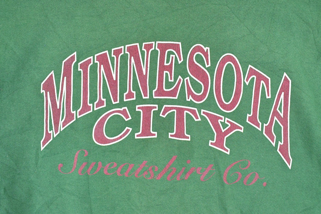 Vintage 1990s Minnesota City Graphic Print Crewneck Sweatshirt Men's L