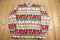 Vintage 1990s Alfred Dunner Abstract Pattern Graphic Fleece Zip Up Sweater