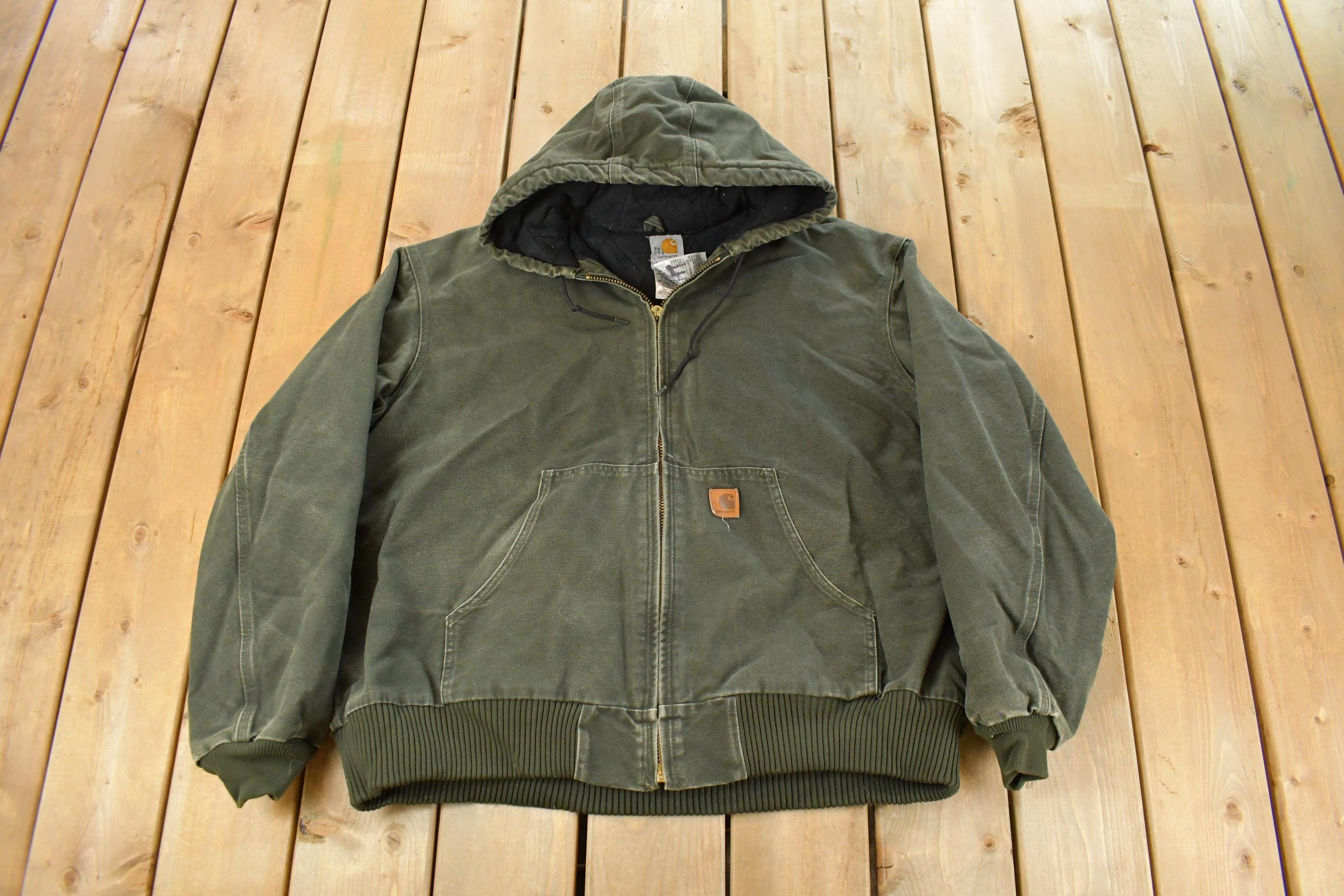 Vintage 1990s Carhartt Hooded Jacket Men's 2XL