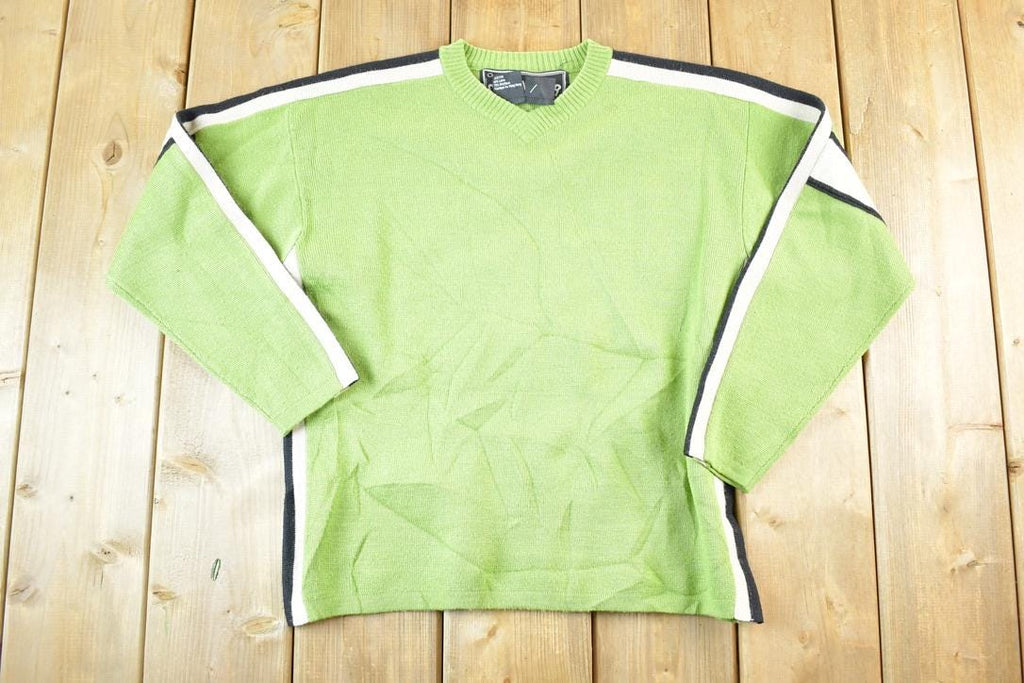 Vintage 1990s Obermeyer Youth Knit Abstract Pattern Crewneck Sweater Youth M
