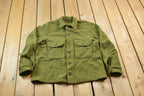Vintage 1940s WW2 Wool Button Up Infantry Shirt /