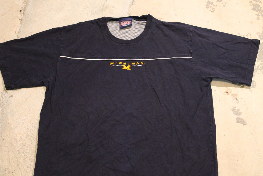 Vintage 1990s University Of Michigan Wolverines T Shirt  Vintage T-Shirt  Wolverines  Embroidered  NCAA  Streetwear Fashion