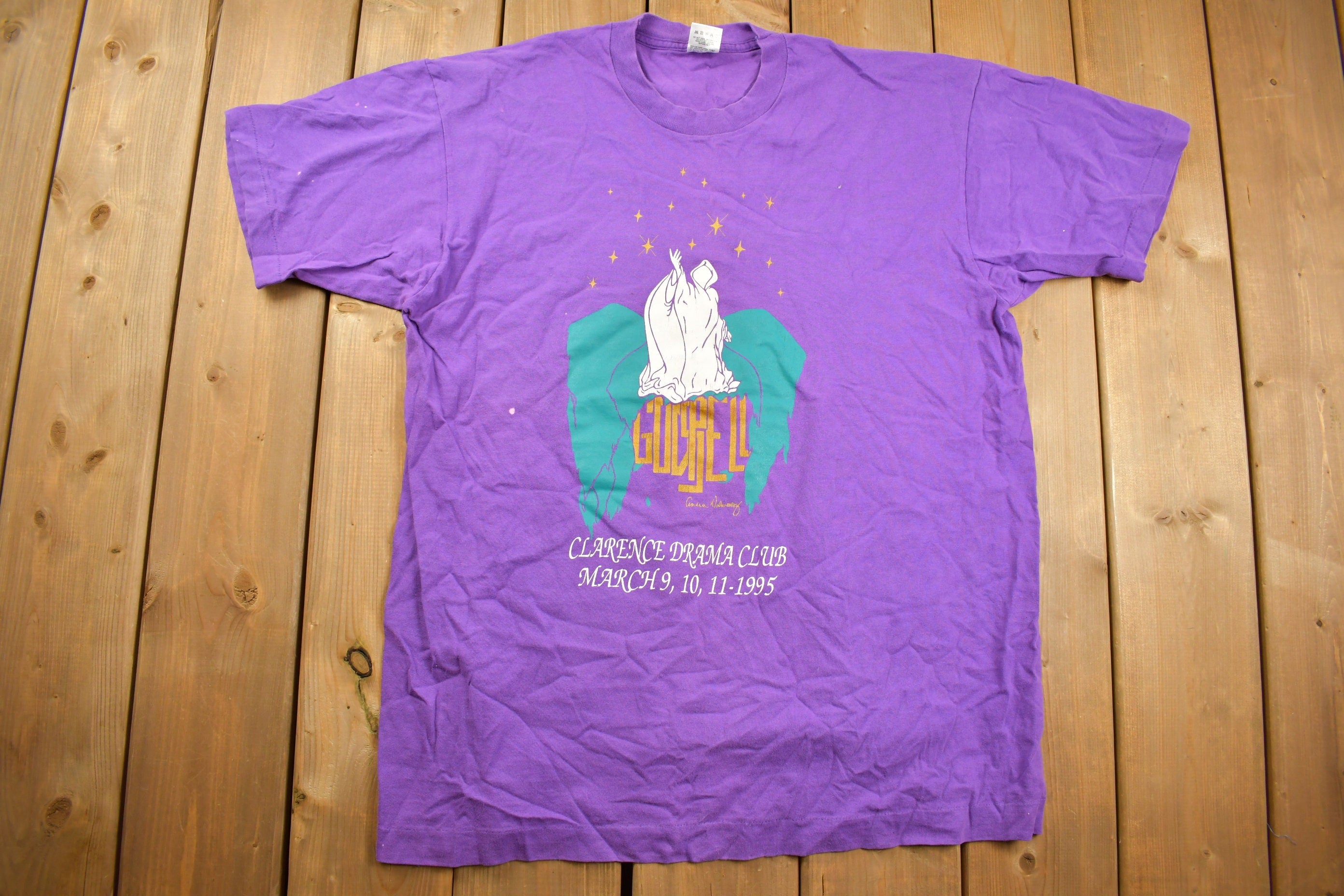 Vintage 1990s Clarence Drama Club Graphic T Shirt