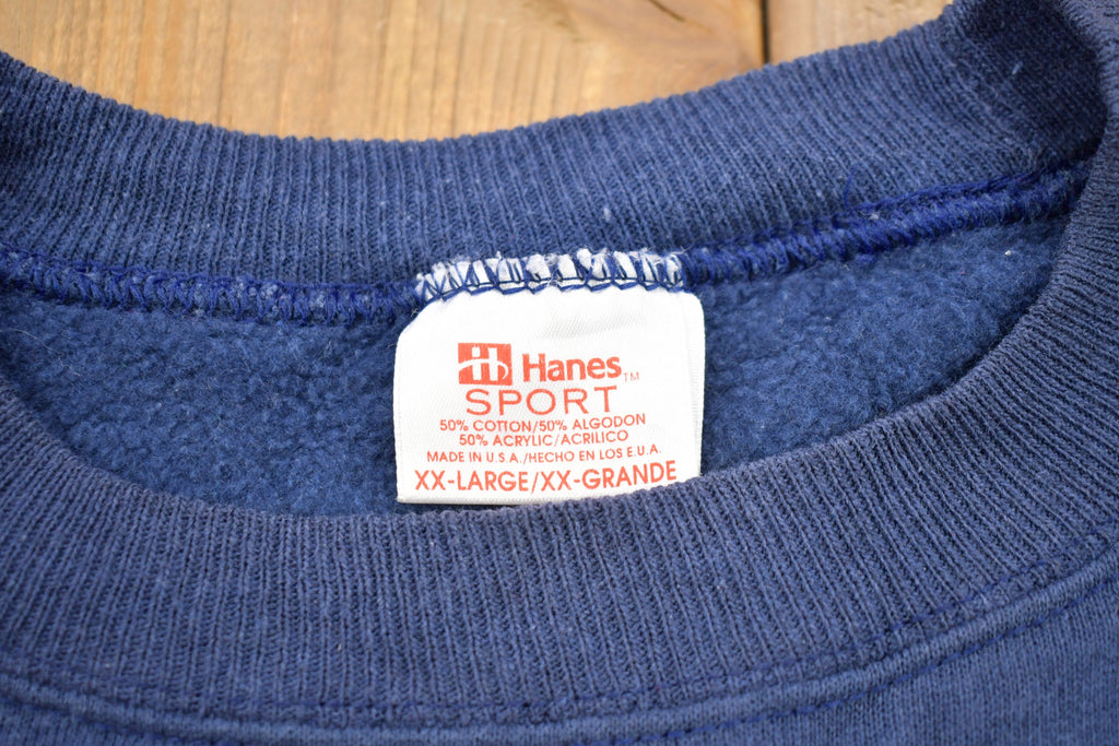 Vintage 1990s Blank Navy Blue Crewneck Sweatshirt