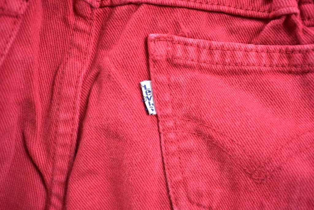 Vintage 1990s Red Riveted Youth Levi Red Tab Jeans Size 20 x 18