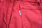 Vintage 1990s Red Riveted Youth Levi Red Tab Jeans Size 20 x 18