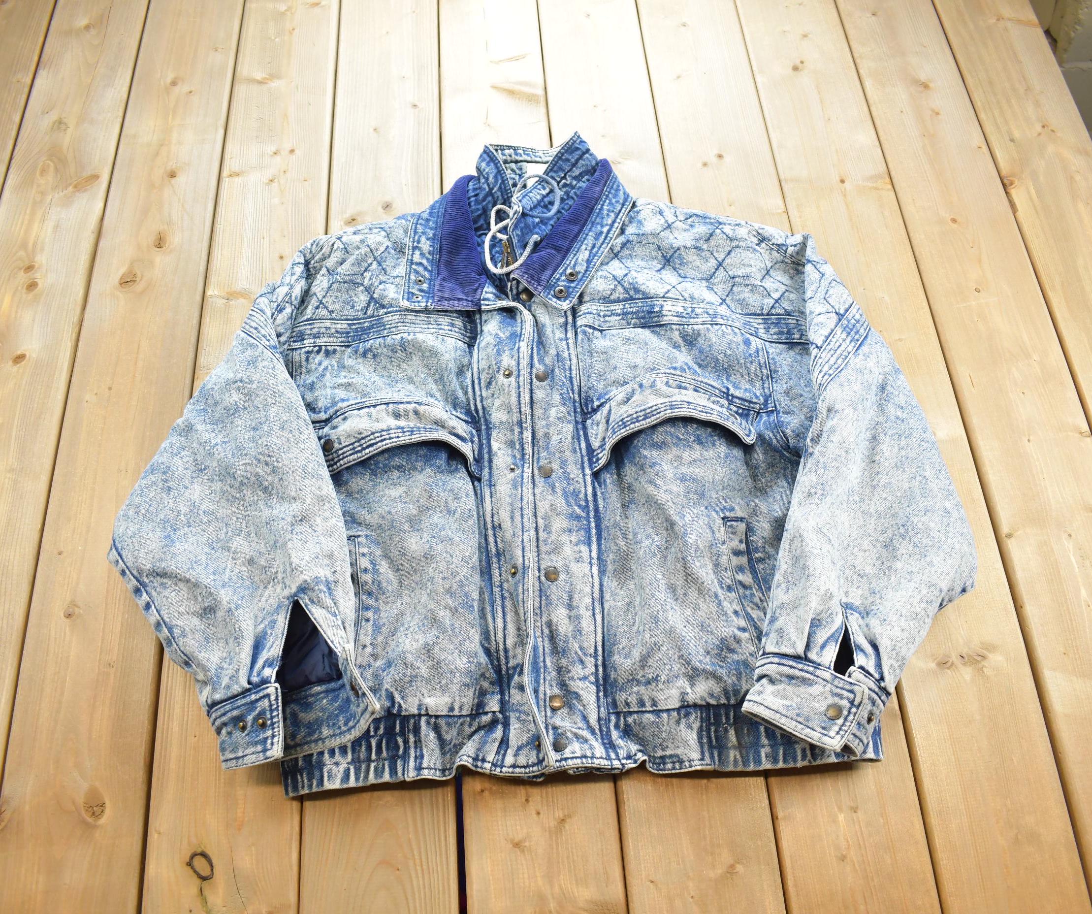 Vintage 1980s Urban Equipment Blanket Lined Denim Jean Jacket
