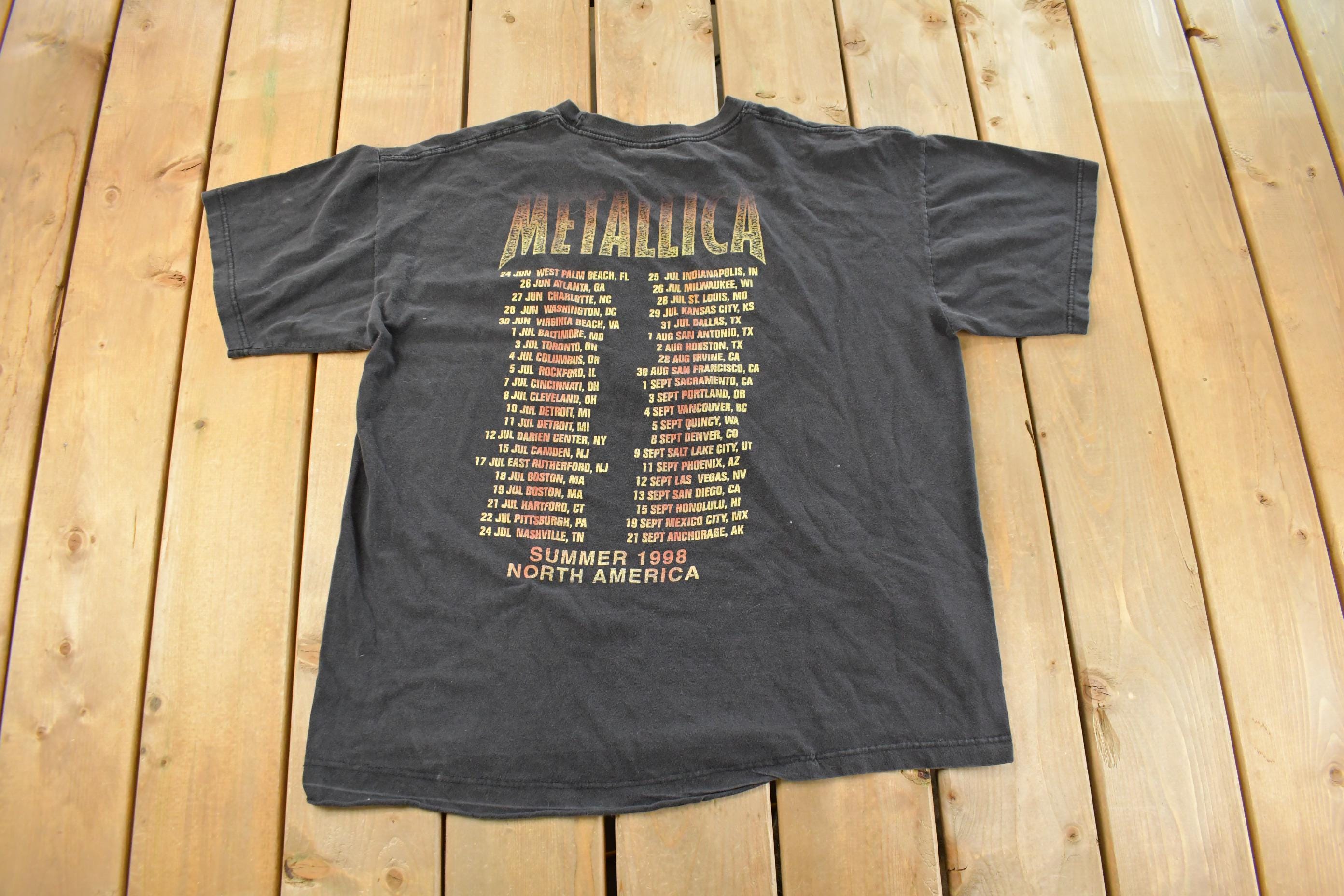 Vintage 1998 Metallica Reload Summer Tour Band T-Shirt Men's XL