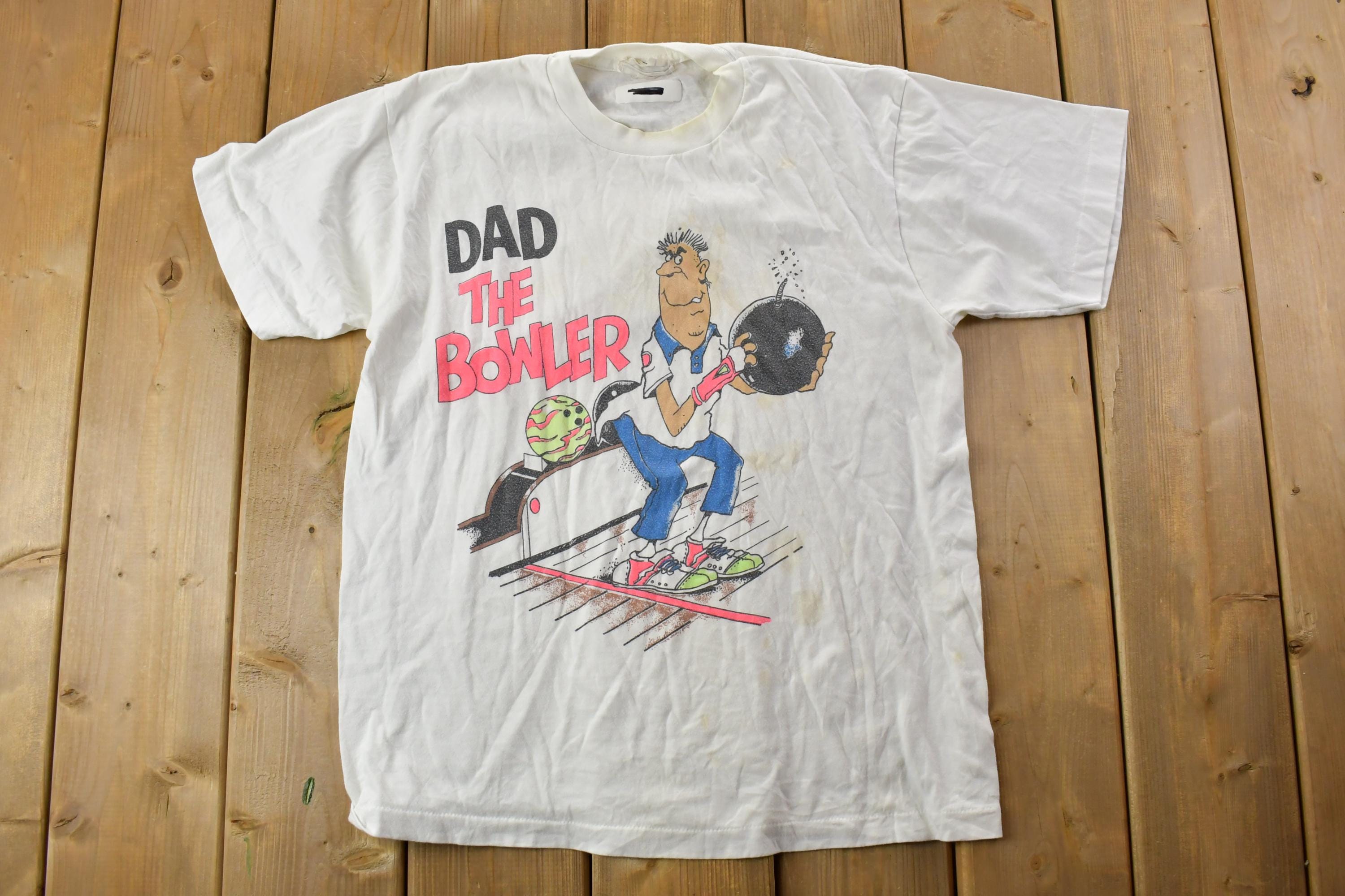 Vintage 1990s Bowling Dad Graphic T-Shirt