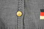 Vintage 1980s Multi Flag Abstract Knit Cardigan Sweater Men's M