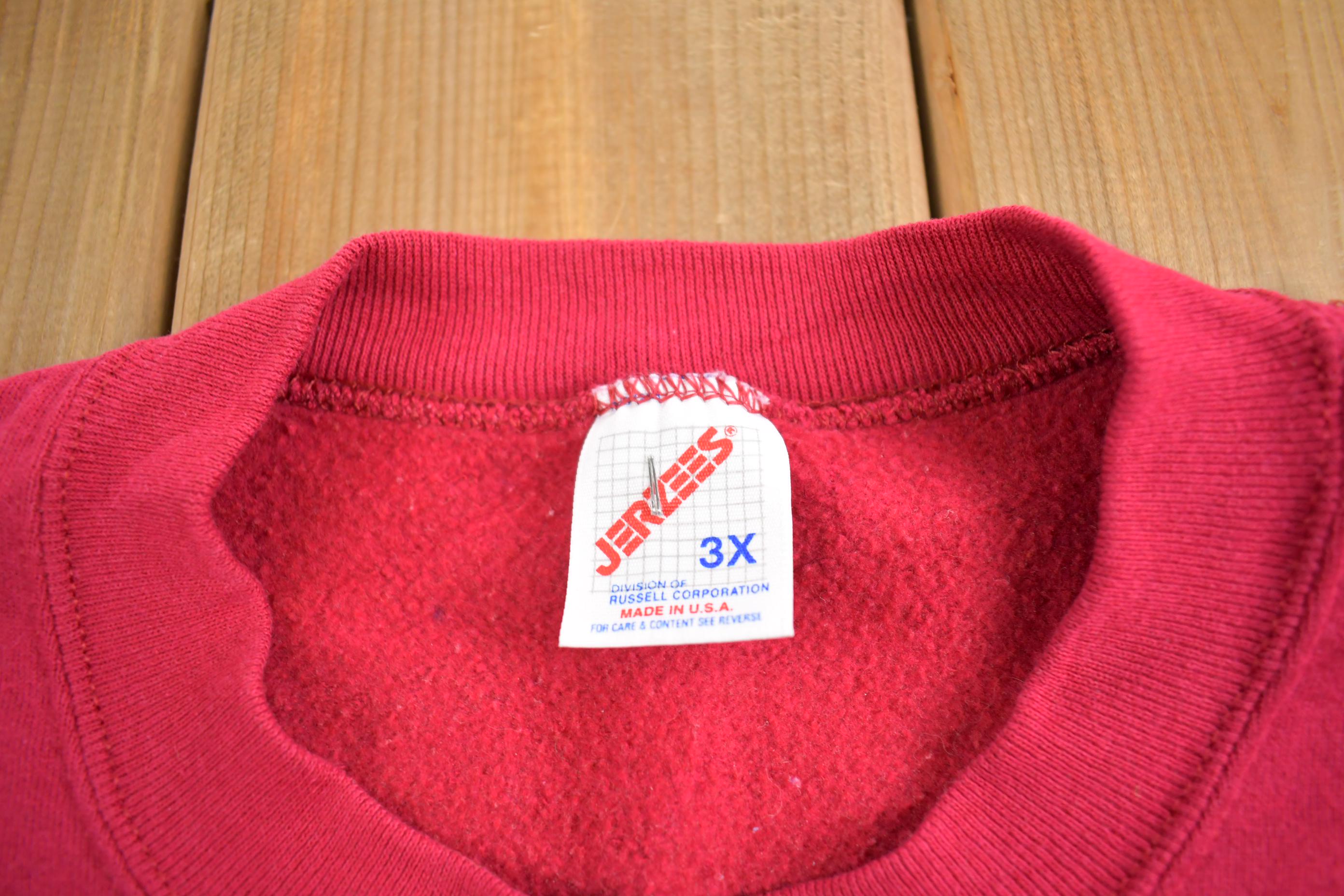 Vintage 1990s Blank Fuchsia Crewneck Sweatshirt Made In USA