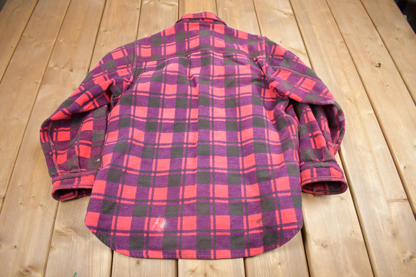 Vintage 1960s Champion Button Up Plaid Flannel Trucker Shirt / Vintage Champion / True Vintage / Canadian Vintage / Vintage Champion