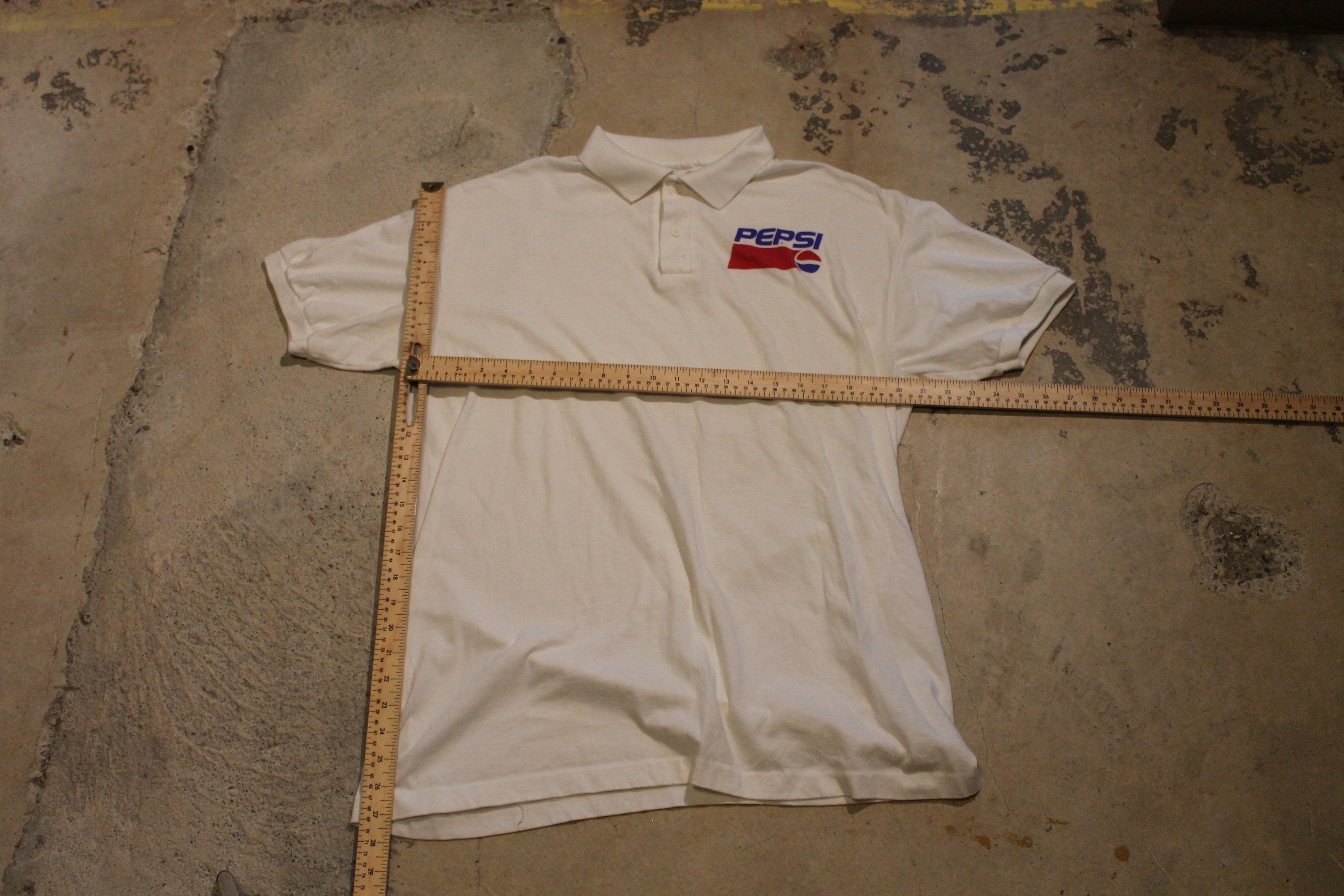 Vintage 1980s Pepsi Logo Polo T Shirt Graphic