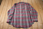 Vintage 1990s Boulevard Plaid Button Up Flannel Shirt Size XXL