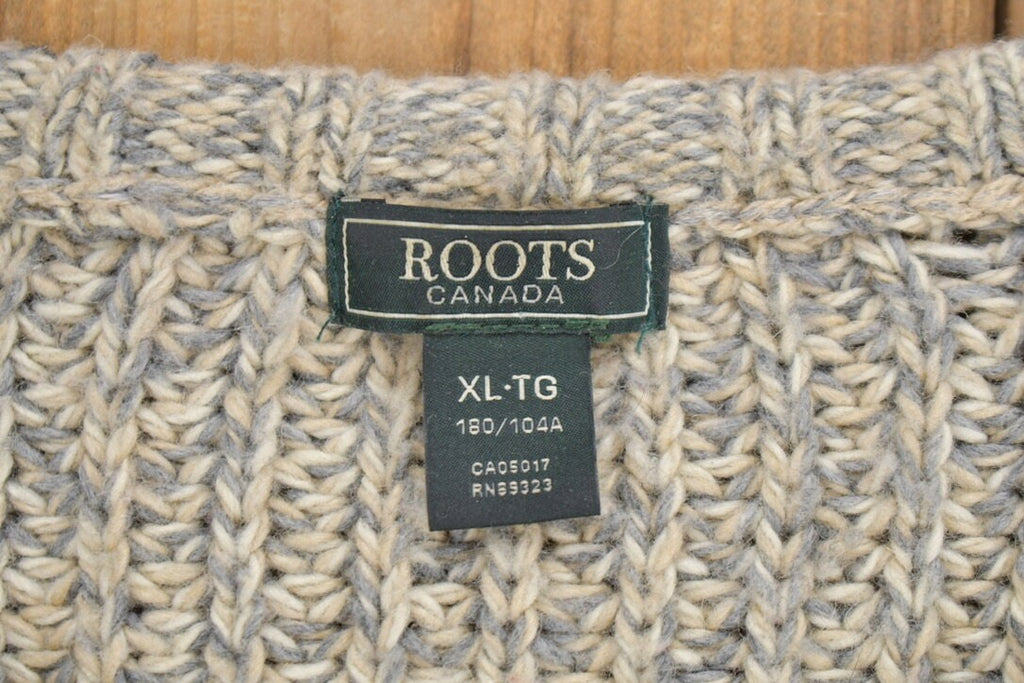 Vintage 1990s Roots Knit Crewneck Sweater