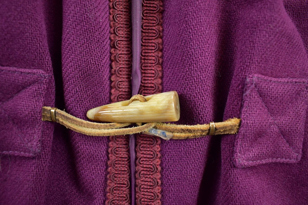 Vintage 1980's Eddie Bauer Toggle Button Wool Trench Coat