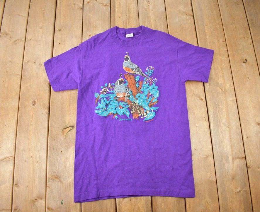 Vintage 1990s Yosemite Bird Graphic Souvenir T Shirt Made In USA Size L