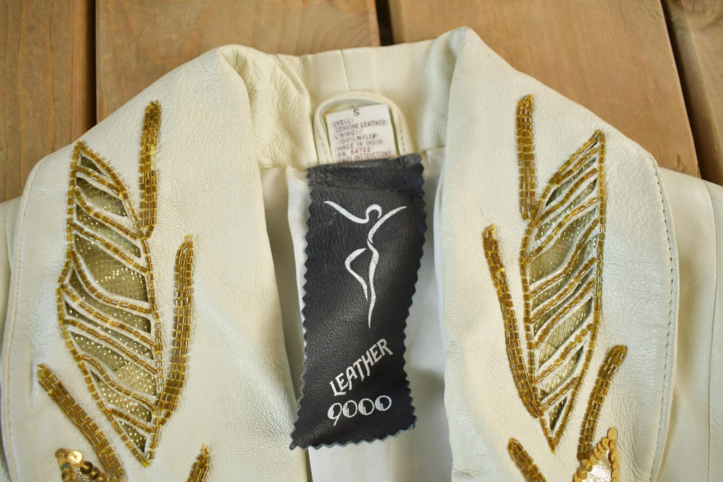 Vintage 1980s Leather 9000 Jacket Womens Small /