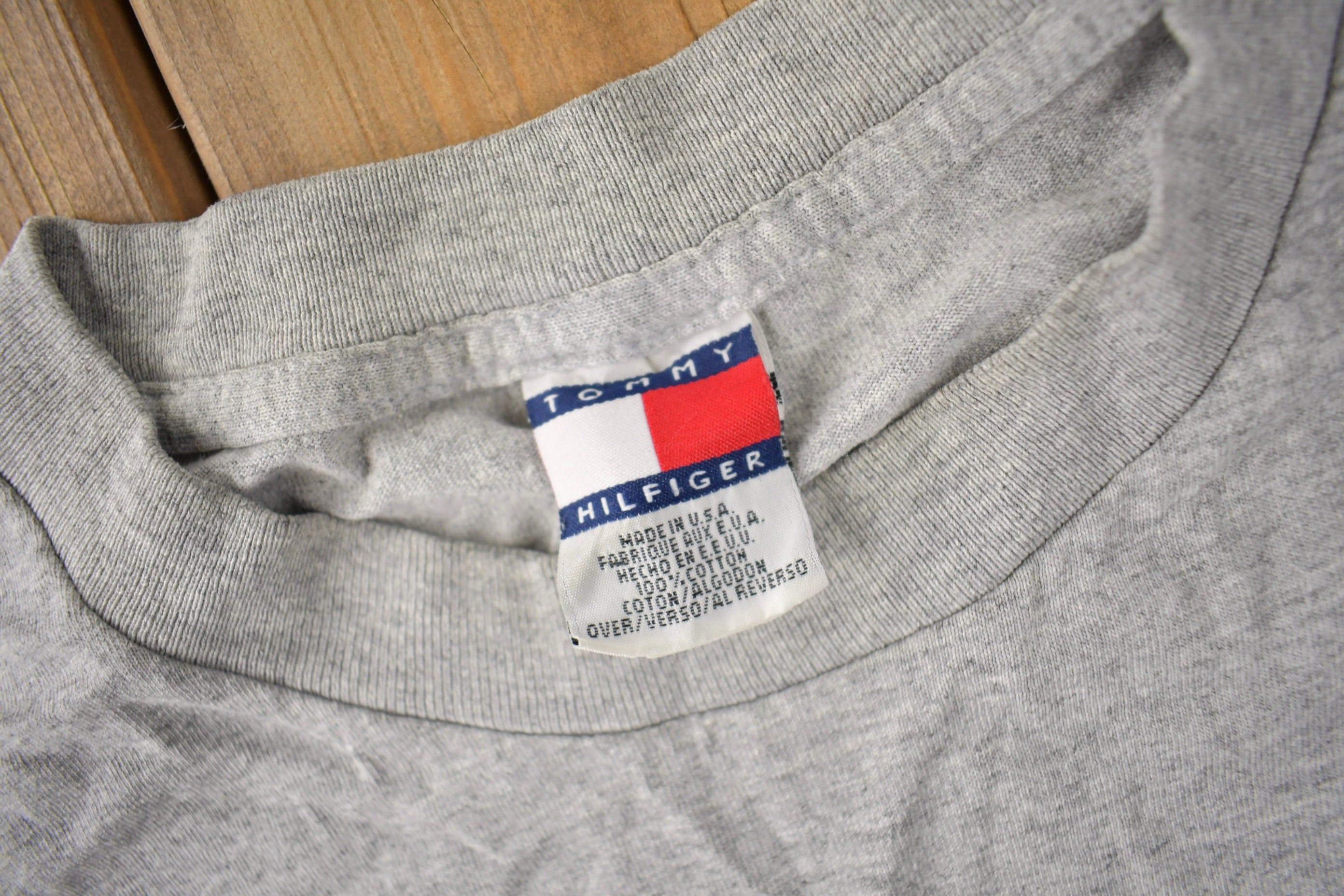 Vintage 1990s Tommy Hilfiger Embroidered T Shirt made In USA