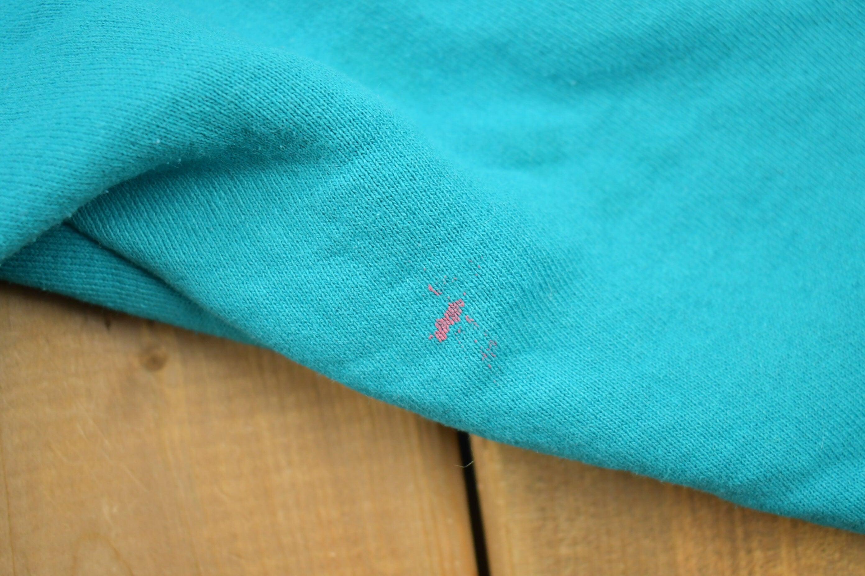 Vintage 1990s Turquoise Floral Theme Crewneck Sweater