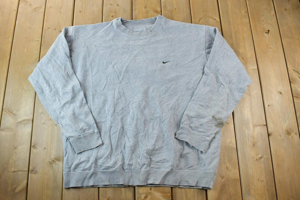 Vintage 1990s Team Nike Embroidered Mini Swoosh Crewneck Sweatshirt