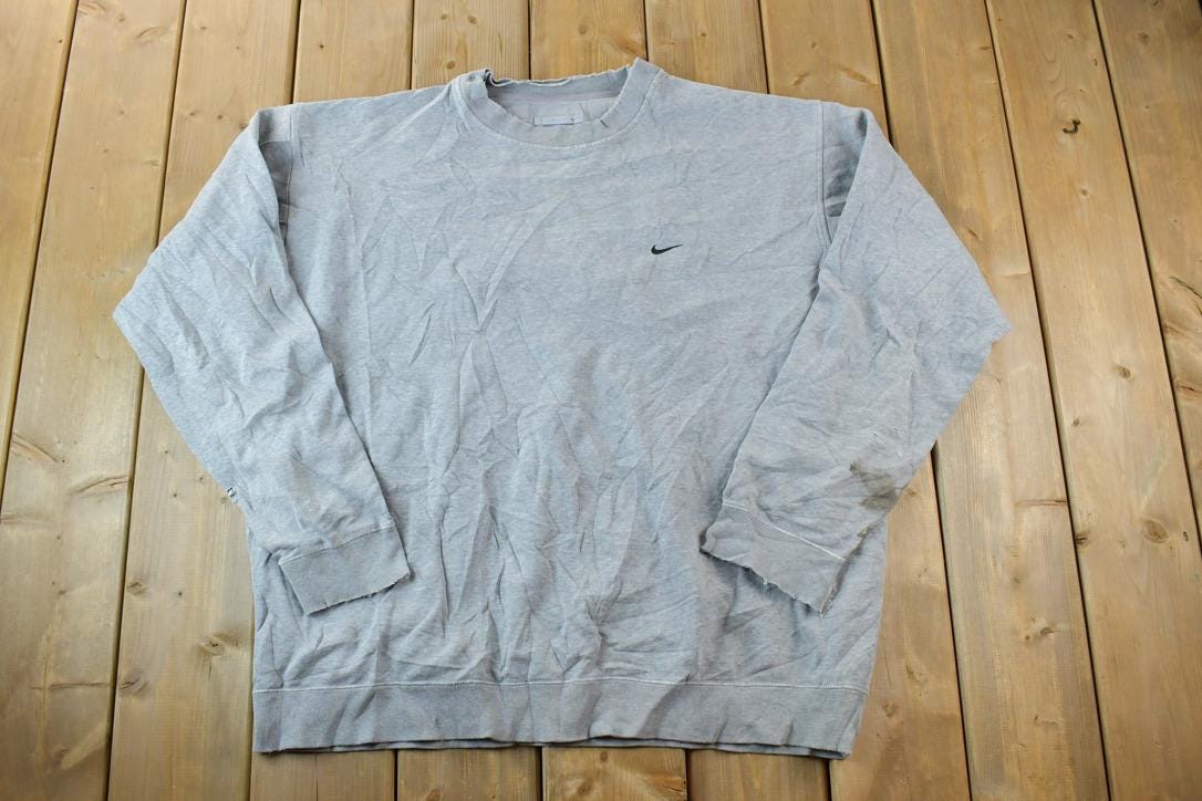 Vintage 1990s Team Nike Embroidered Mini Swoosh Crewneck Sweatshirt