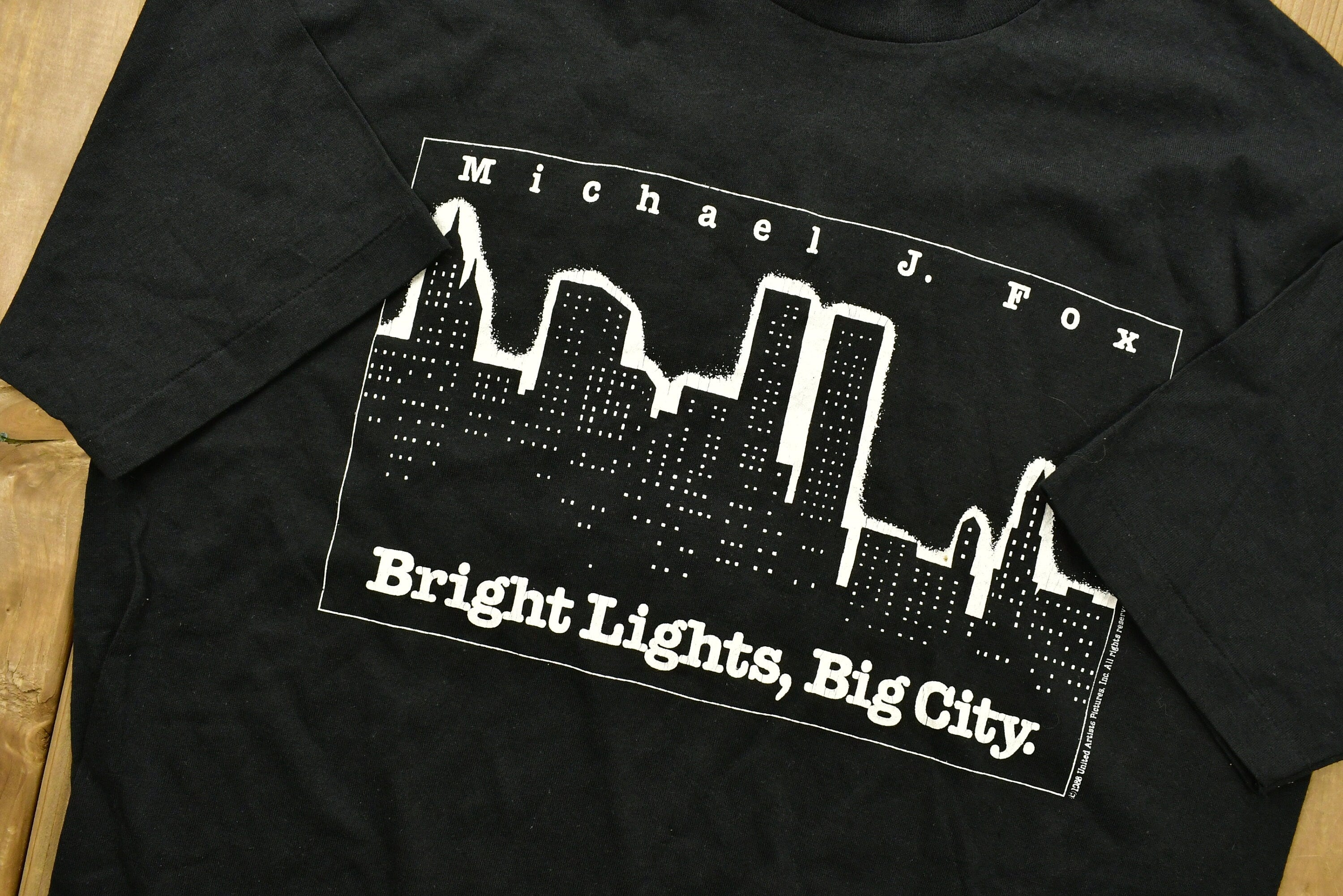 Vintage 1988 Bright Lights Big City New York T-Shirt