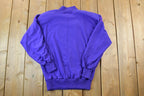 Vintage 1990s Stephanie Purple Floral Cute Crewneck Sweater
