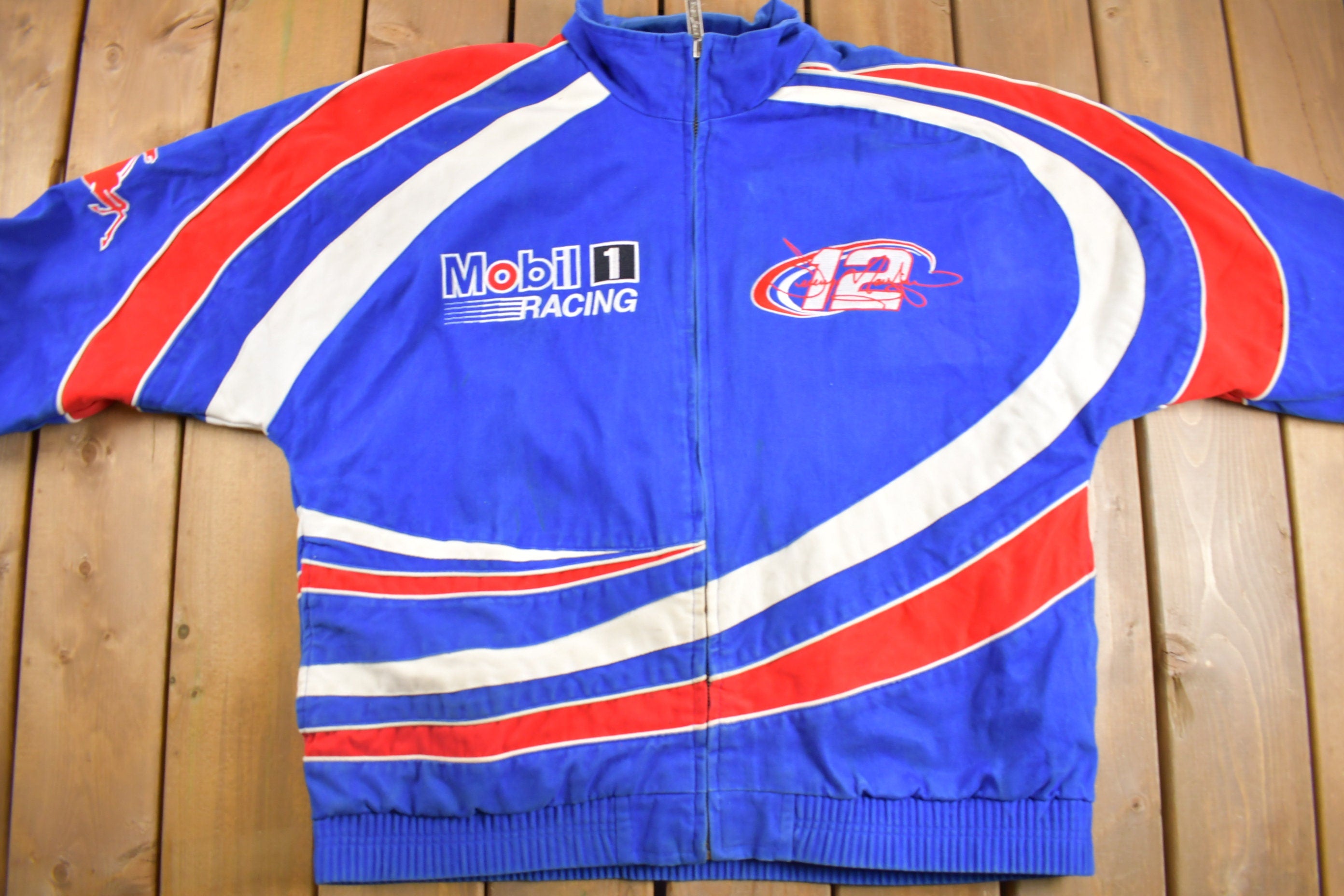 Vintage 1990s Mobil 1 Racing Nascar Jacket