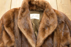 Vintage 1970s Full Length Chestnut Mink Fur Coat Made In USA