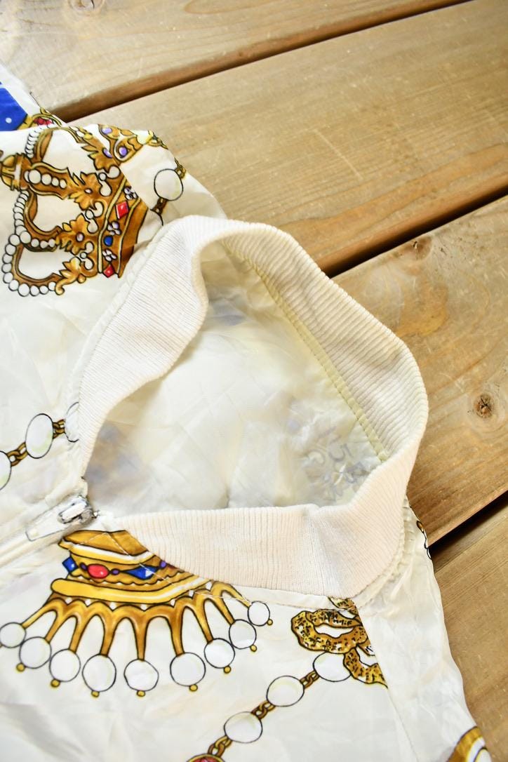 Vintage 1990s Chain Necklace All Over Print Windbreaker Jacket