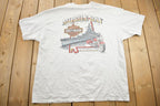 Vintage 1990s Mobile Bay Harley Davidson Motorcycles Alabama Graphic T-Shirt