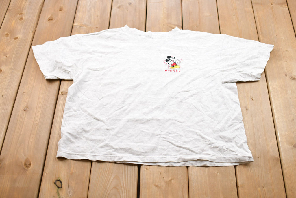 Vintage 1990s Mickey Mouse Embroidered Graphic T-Shirt / Graphic / 80s / 90s / Streetwear / Retro Style / Mickey Mouse / Made In USA