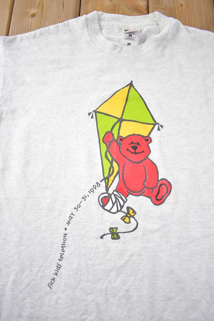 Vintage 1998 Sick Kids Telethon Souvenir T Shirt Made In Canada Size L