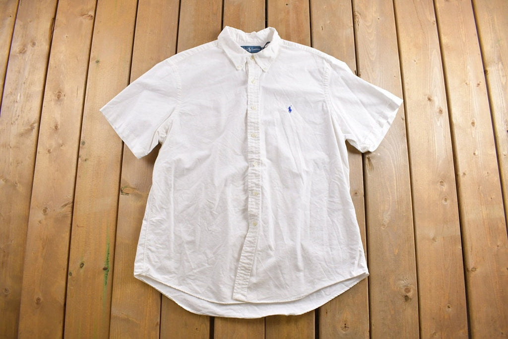 Vintage 1990s Ralph Lauren Polo Blank Button Up Shirt